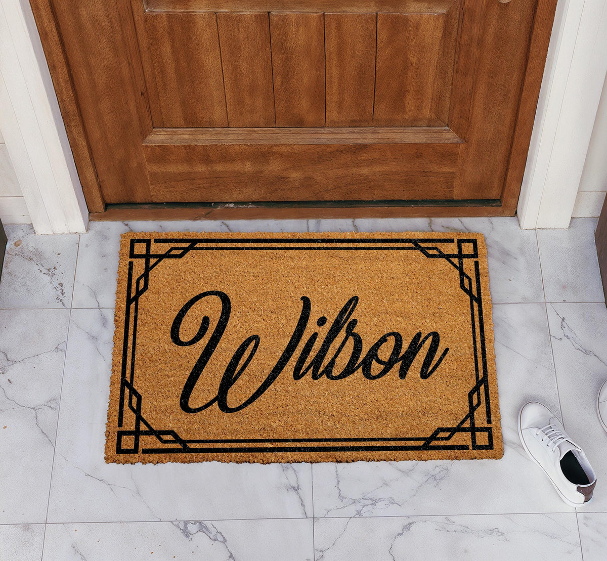 Customizable Family Name Welcome Mat, Personalized Last Name Doormat
