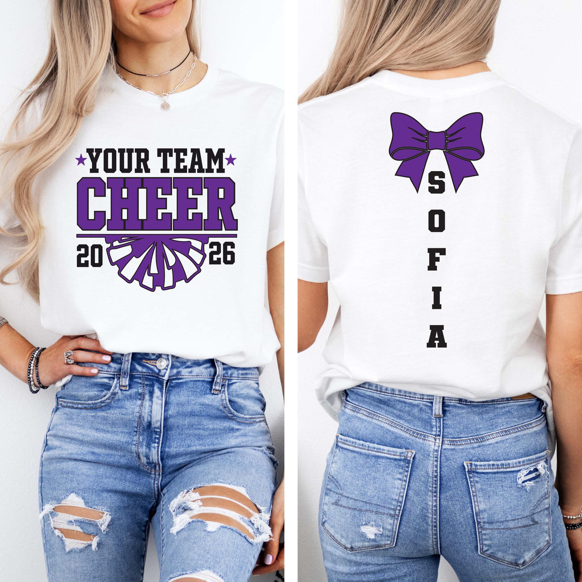 Personalized Cheer Shirt, Team Name Cheerleading Tee, Team Mama Tee