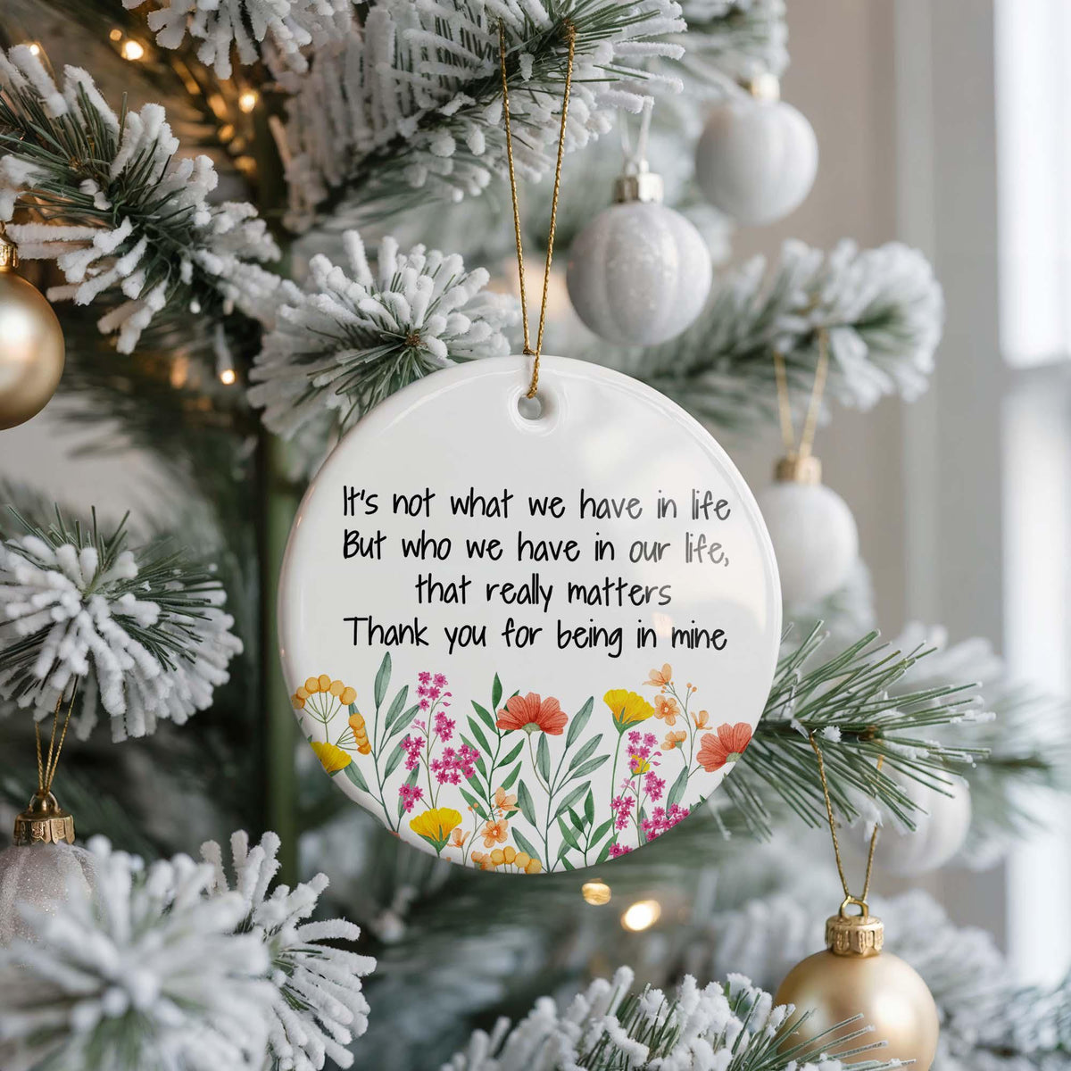 Friendship Ceramic Ornament, Meaningful Keepsake, Christmas Gift