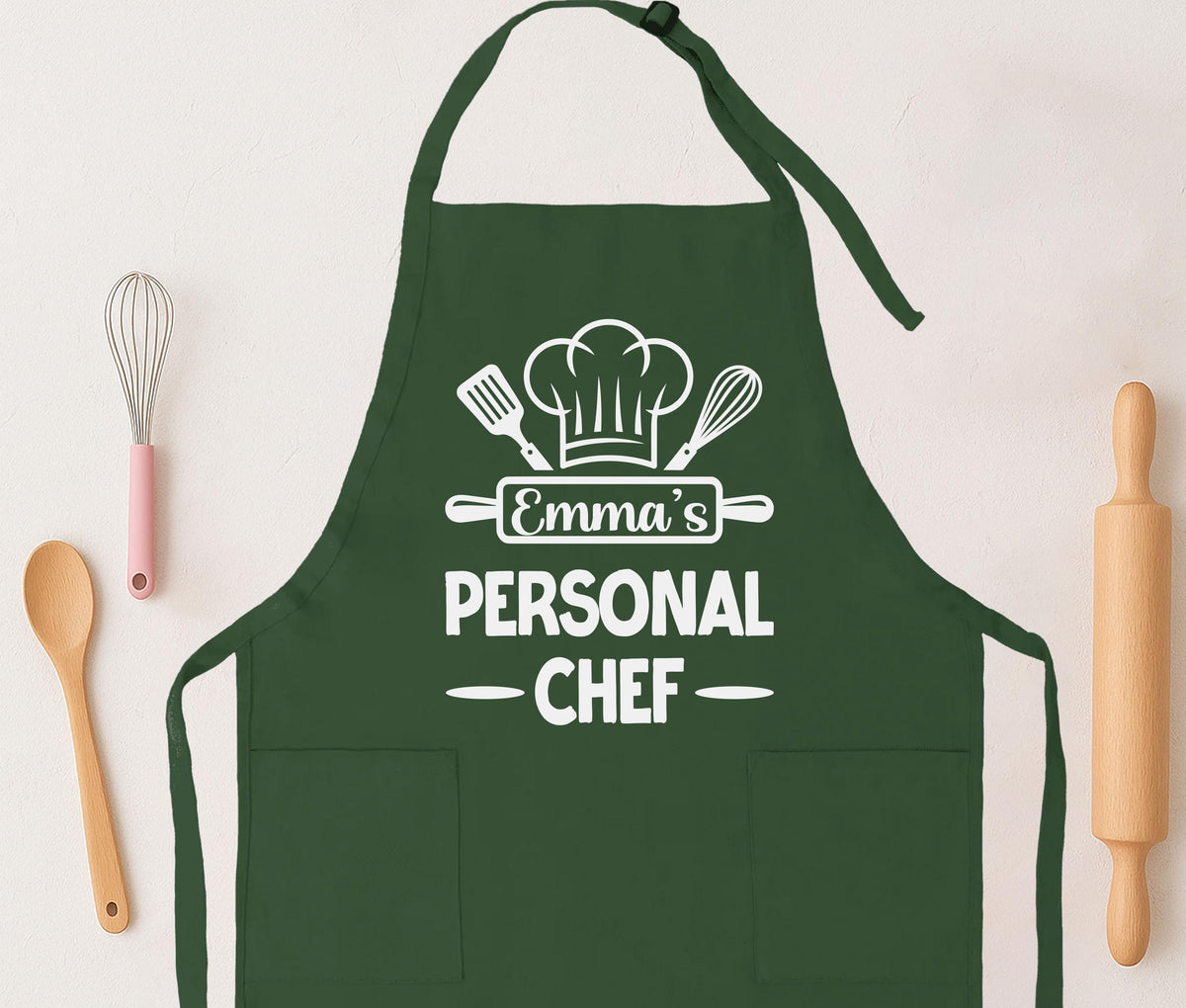Custom Personal Chef Apron, Mom Kitchen Apron, Baking Apron, Cooking Apron Gift for Mama