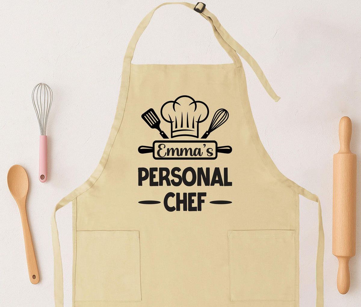 Custom Personal Chef Apron, Mom Kitchen Apron, Baking Apron, Cooking Apron Gift for Mama