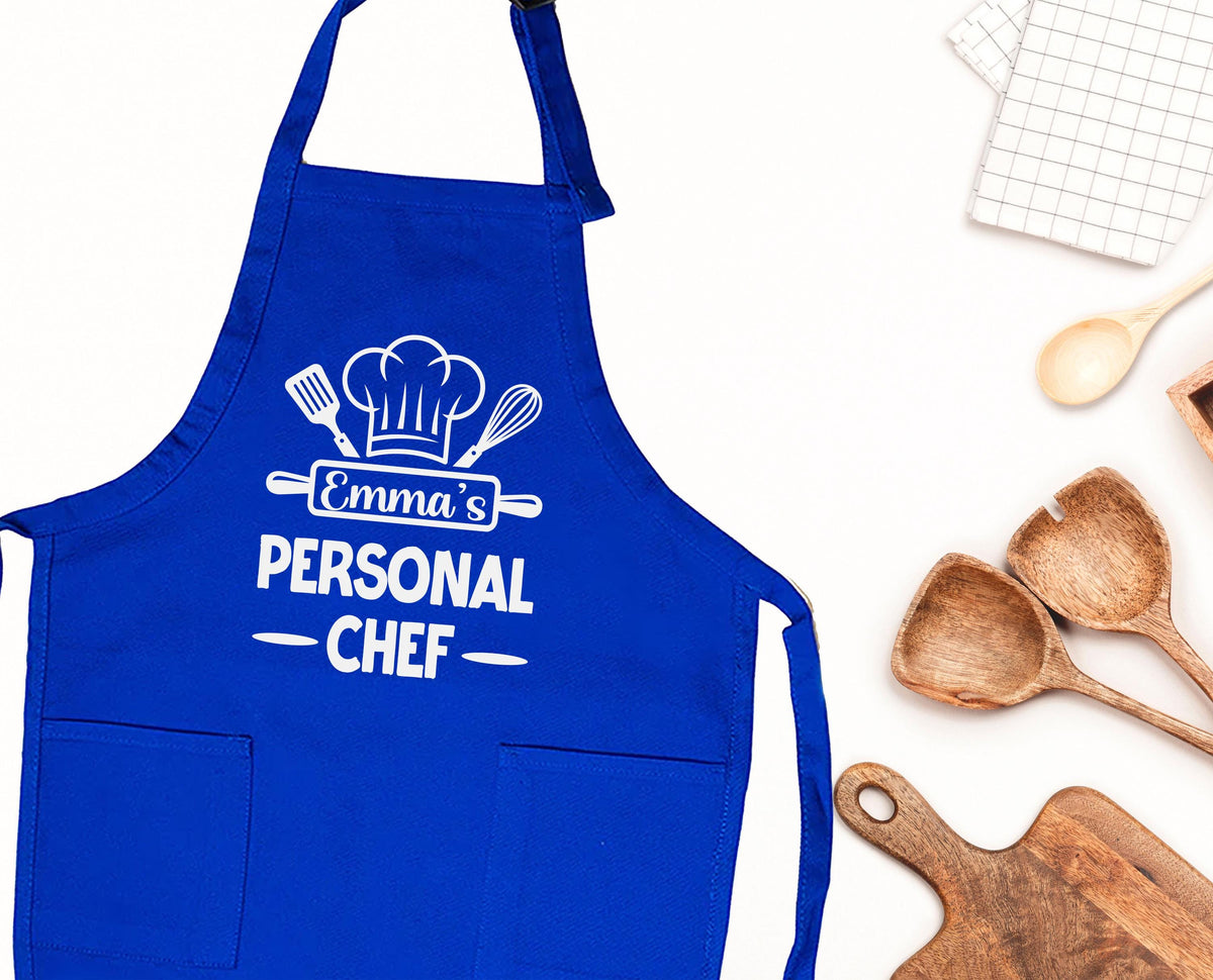 Custom Personal Chef Apron, Mom Kitchen Apron, Baking Apron, Cooking Apron Gift for Mama