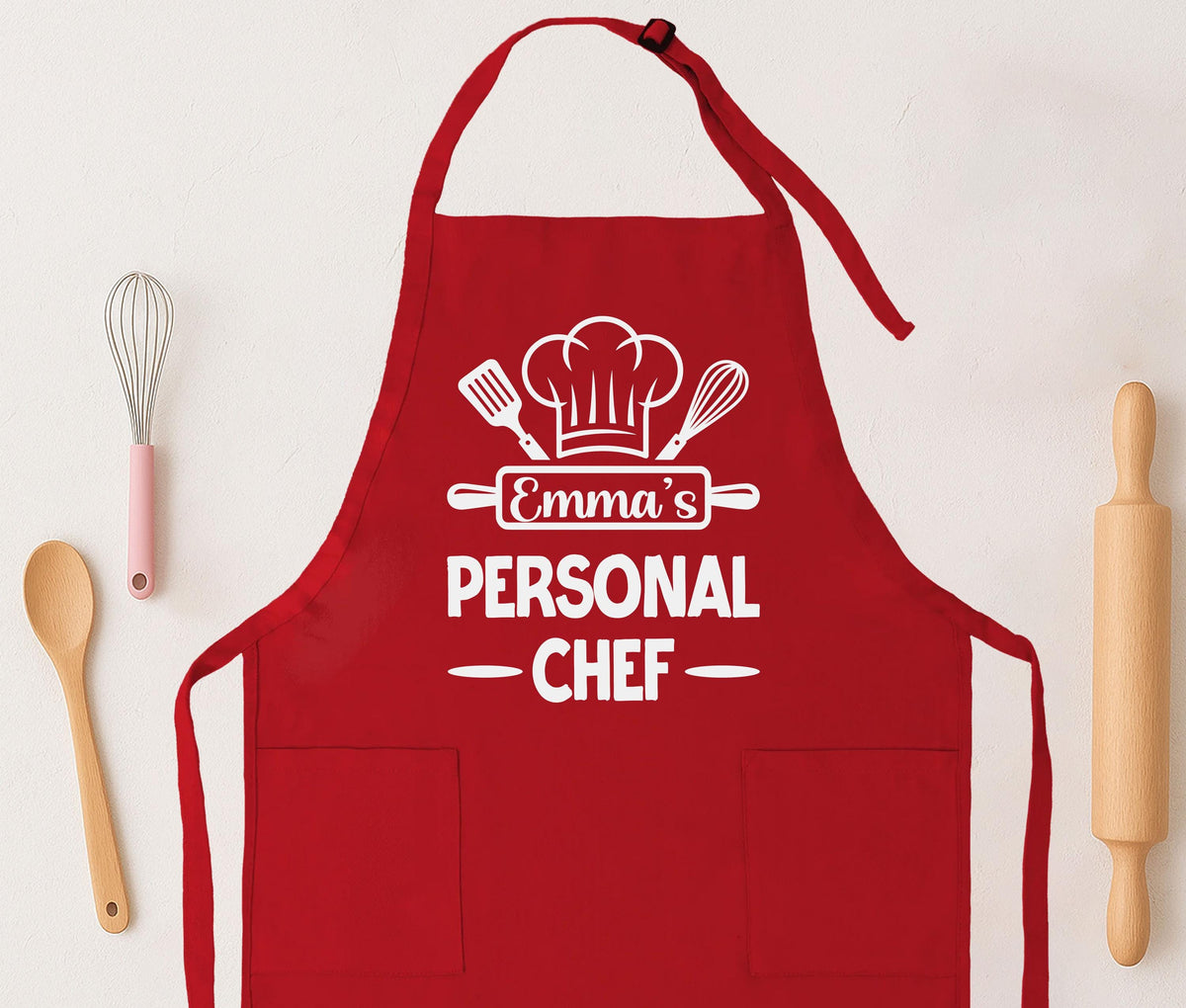 Custom Personal Chef Apron, Mom Kitchen Apron, Baking Apron, Cooking Apron Gift for Mama