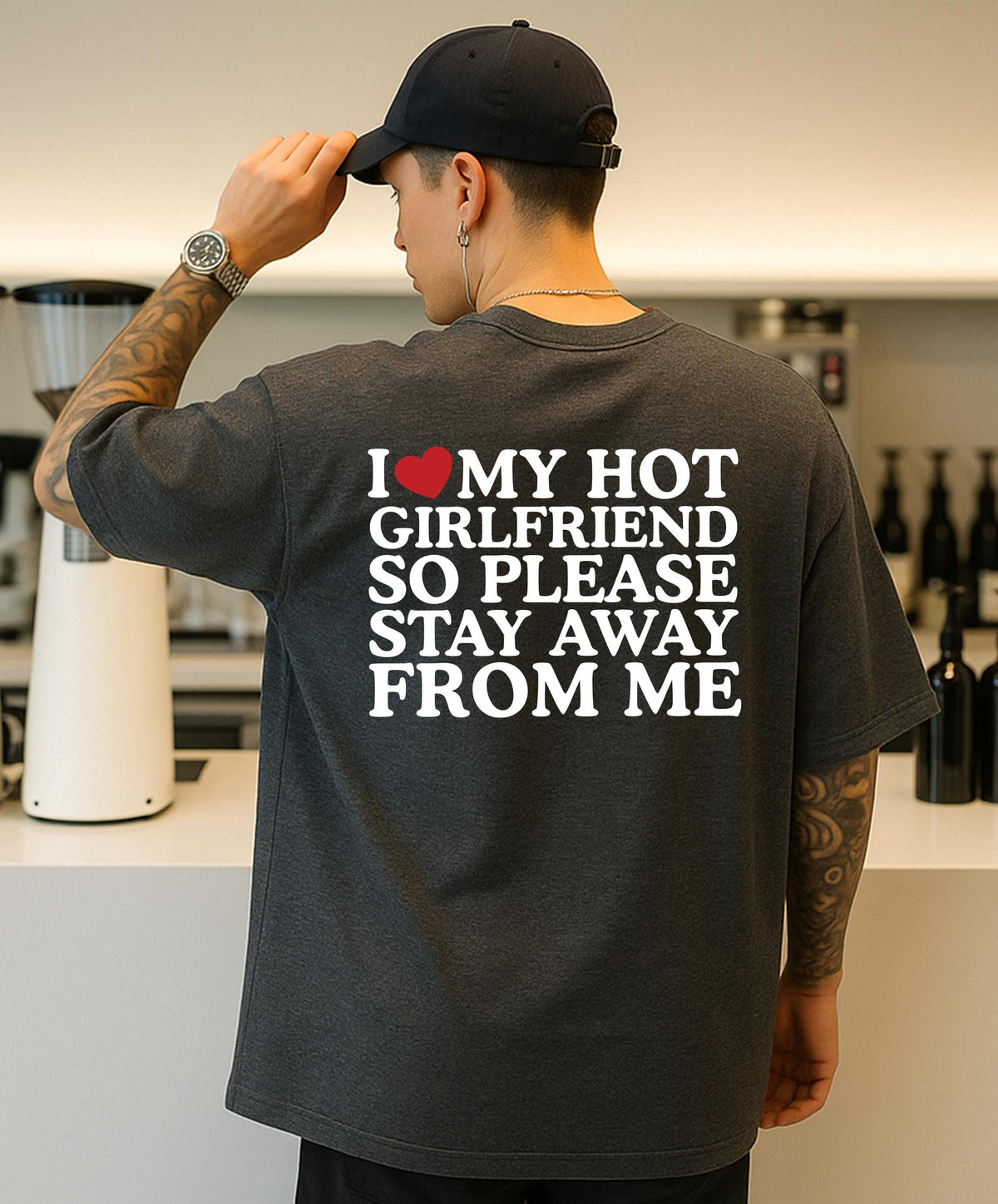 I Love My Hot Girlfriend T-Shirt, Funny Couple Sweater, Valentine’s Day Boyfriend Gift
