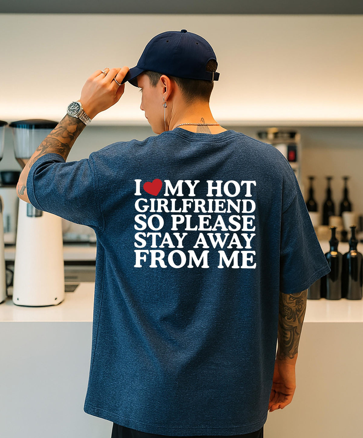 I Love My Hot Girlfriend T-Shirt, Funny Couple Sweater, Valentine’s Day Boyfriend Gift