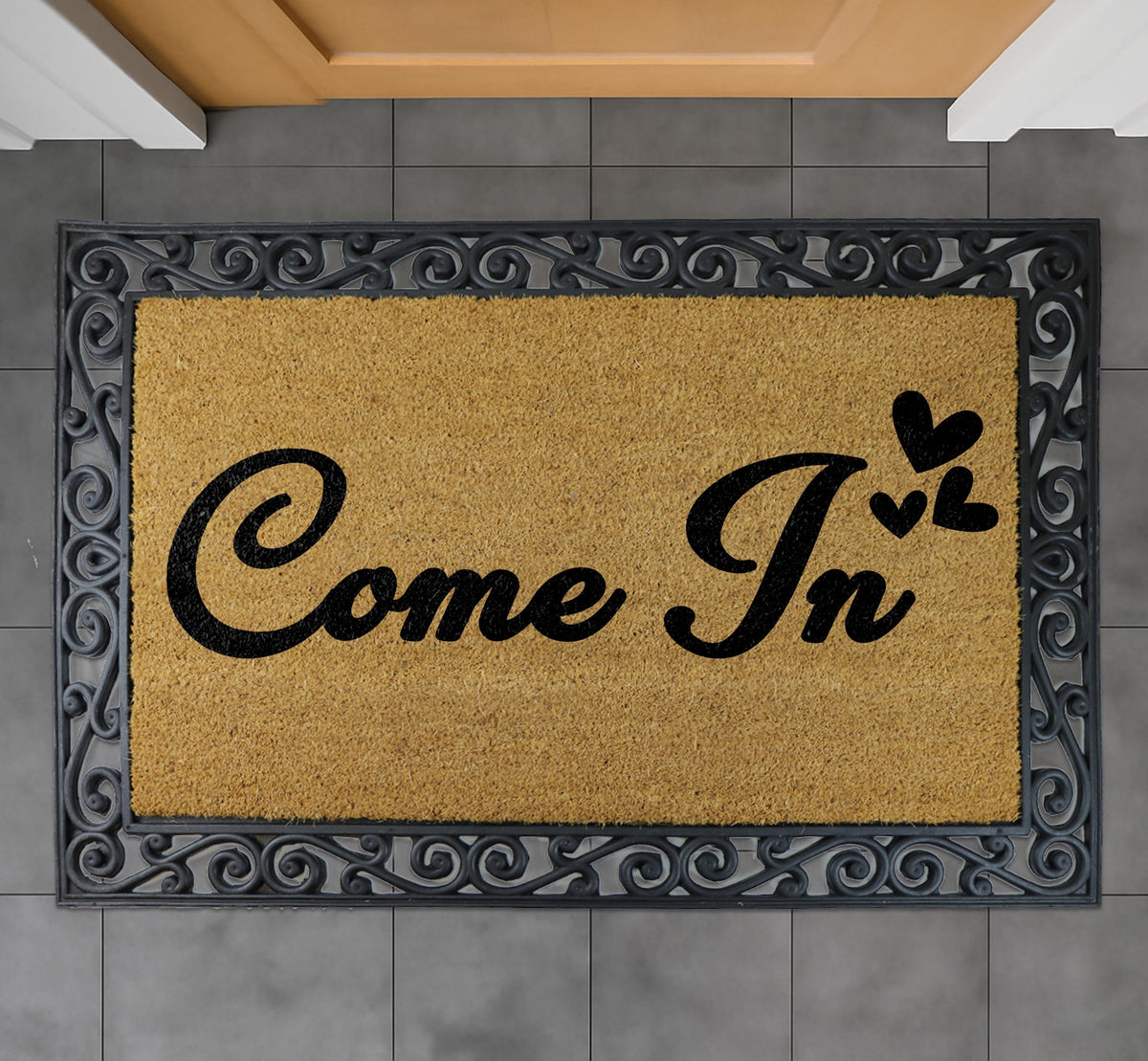 Come In Doormat, Cute Heart Welcome Mat, Cute Home Decor Mat, Stylish And Friendly Rug