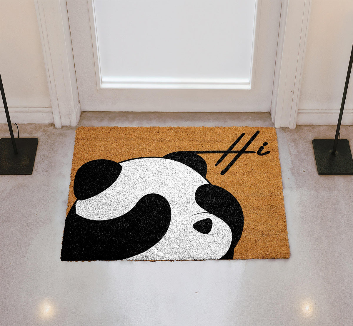 Cute Panda Face Doormat, Adorable Animal Themed Welcome Mat, Animal Lover Entry Rug
