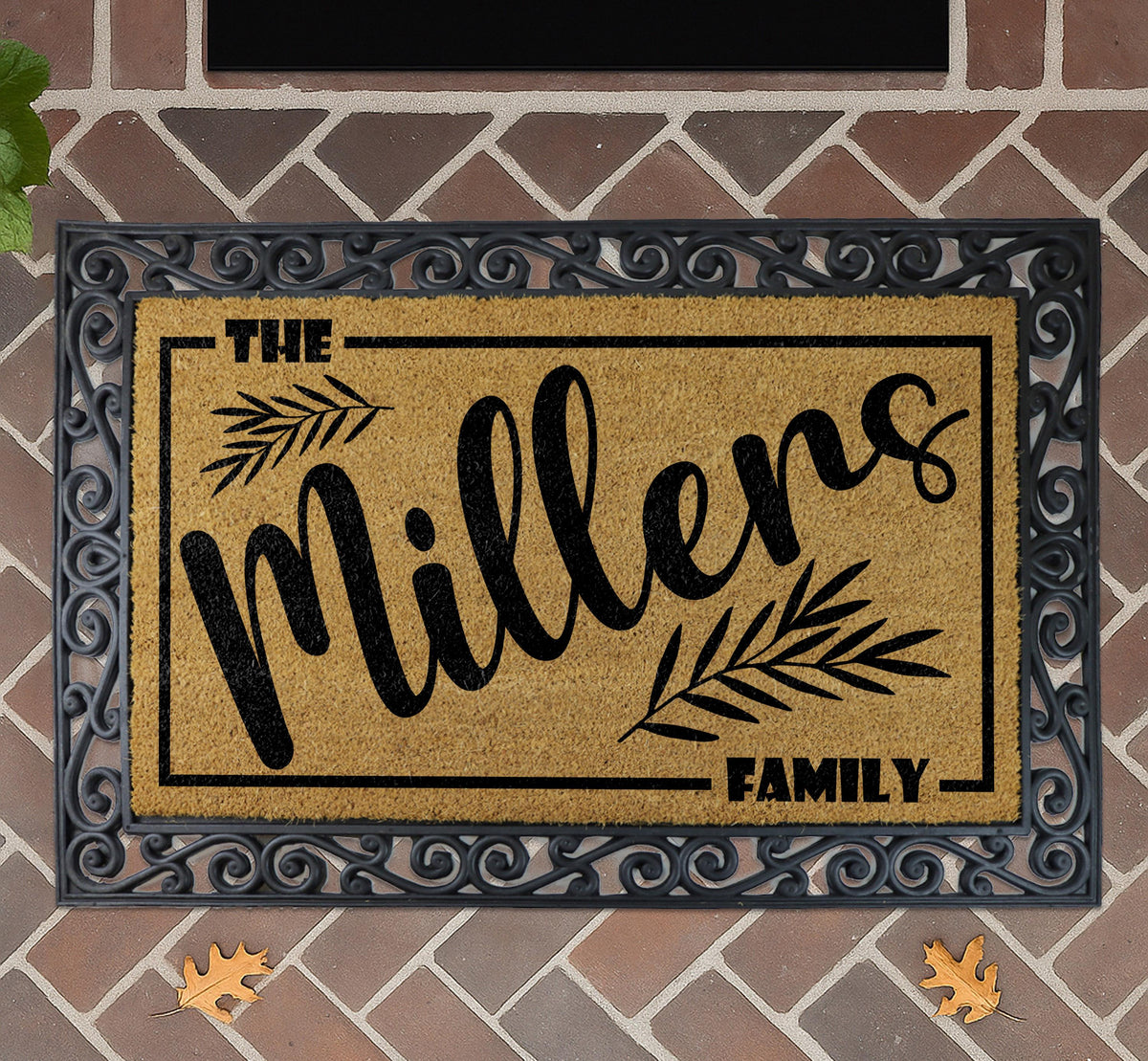 Custom Family Name Doormat, Home Entry Coir Doormat, Personalized Entryway Mat