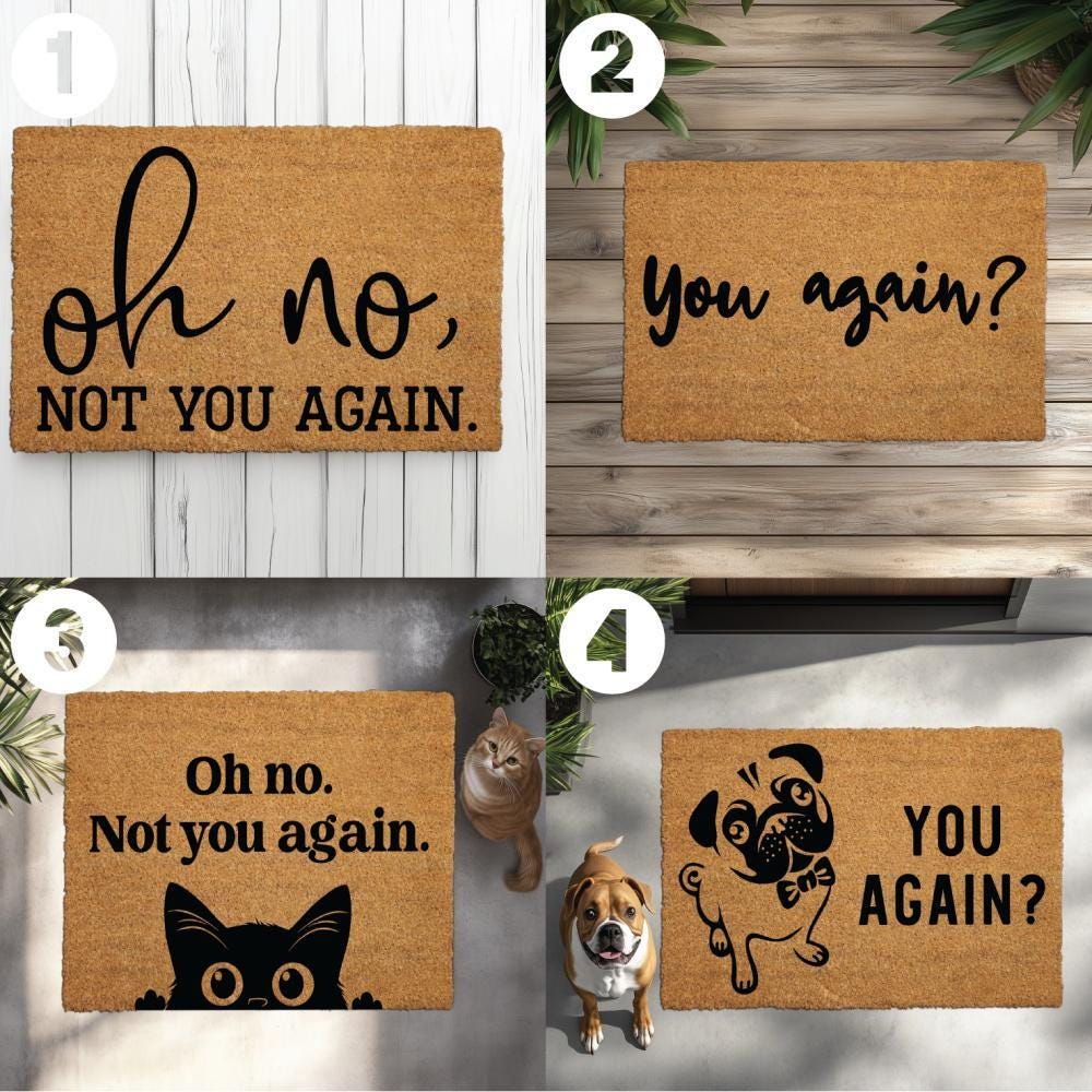 Sarcastic Doormat, Natural Coir Entry Decor, Farmhouse Patio Mat