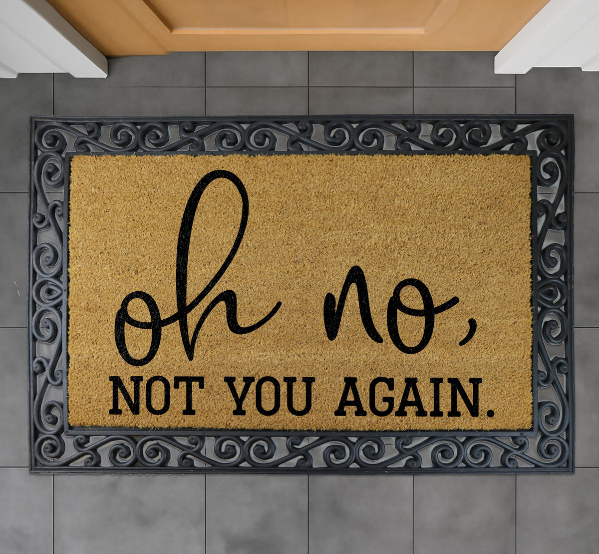 Sarcastic Doormat, Natural Coir Entry Decor, Farmhouse Patio Mat