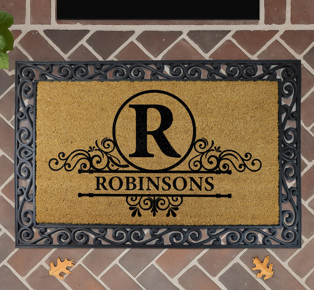 Personalized Last Name Welcome Mat, Custom Family Name Doormat