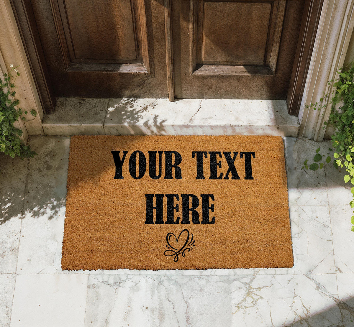 Personalized Custom Text Doormat, Unique Welcome Mat, Design Your Own Mat, Cute Wedding Gift