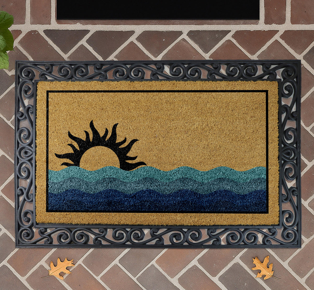 Sunset Ocean Doormat, Beach House Welcome Mat, Coastal Housewarming Gift