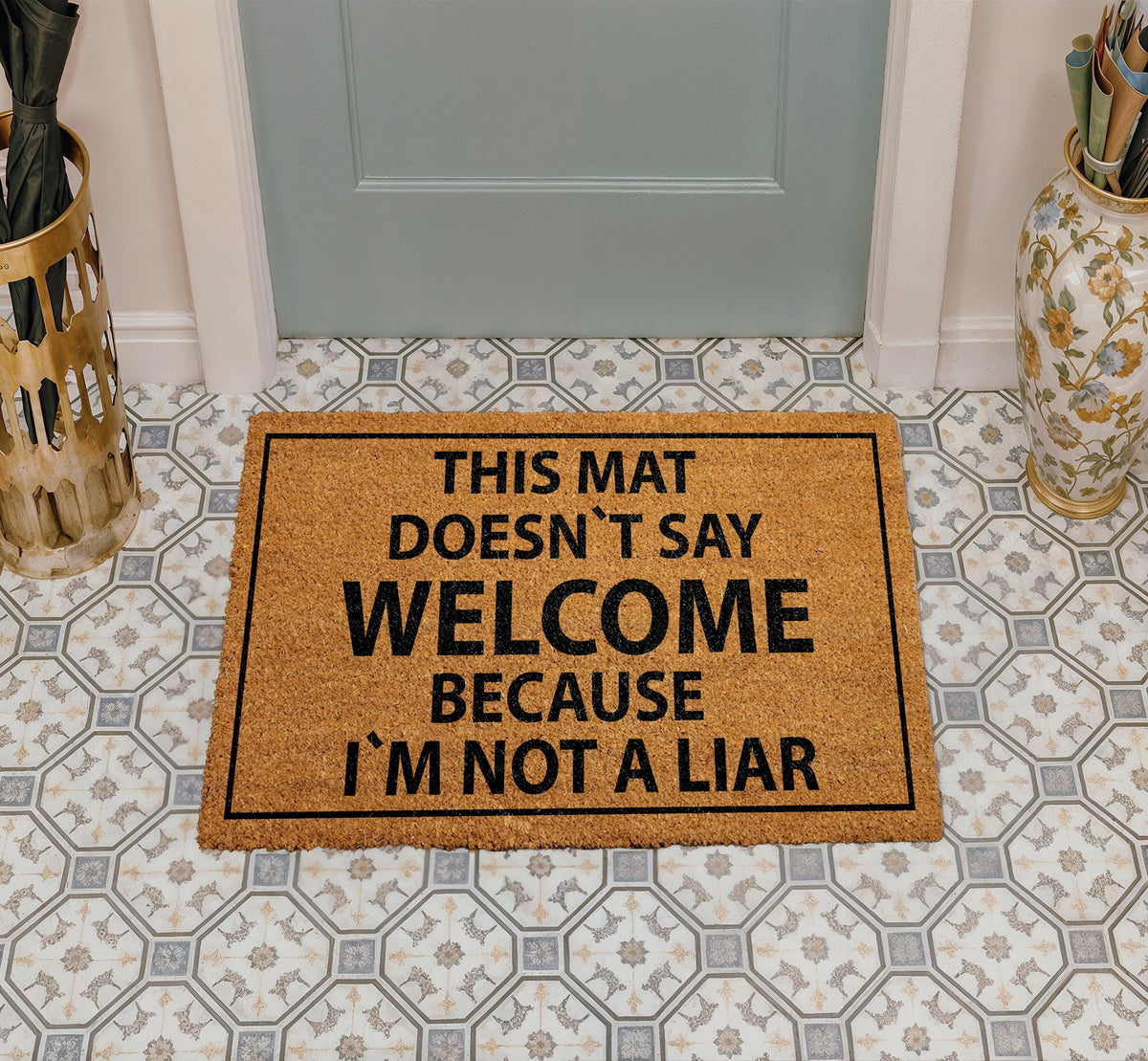 This Mat Doesn't Say Welcome Because I'm Not A Liar Doormat, Funny Welcome Mat, Anti-Social Rug