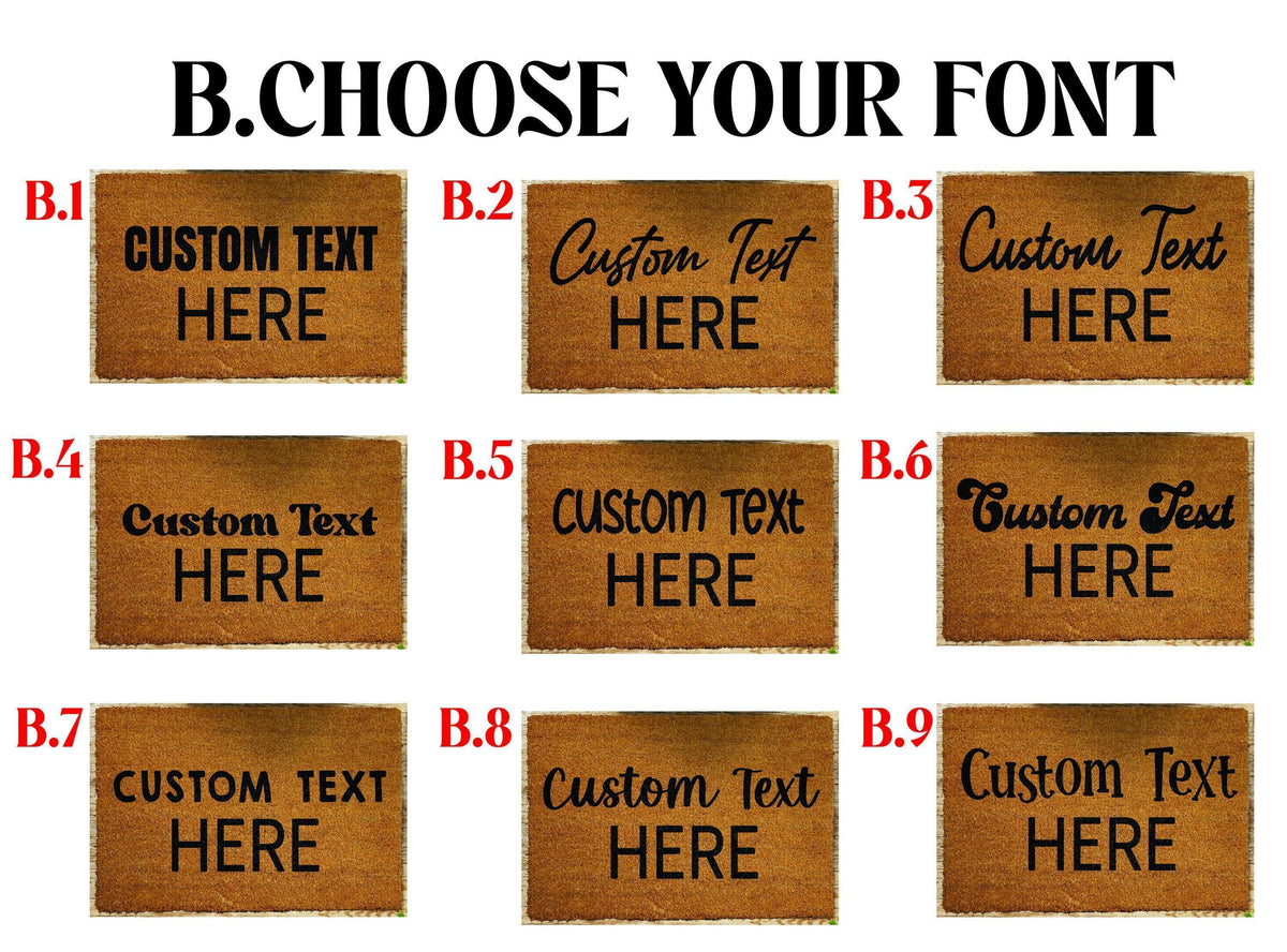 Custom Text Here Doormat, Create Your Own Door Mat, Design Variety Welcome Mats, New Home Gift