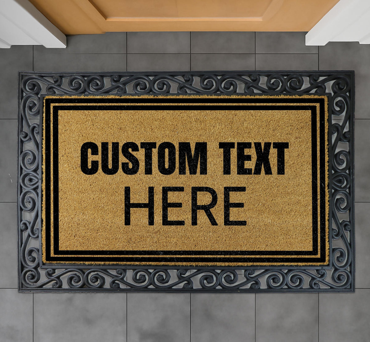 Custom Text Here Doormat, Create Your Own Door Mat, Design Variety Welcome Mats, New Home Gift