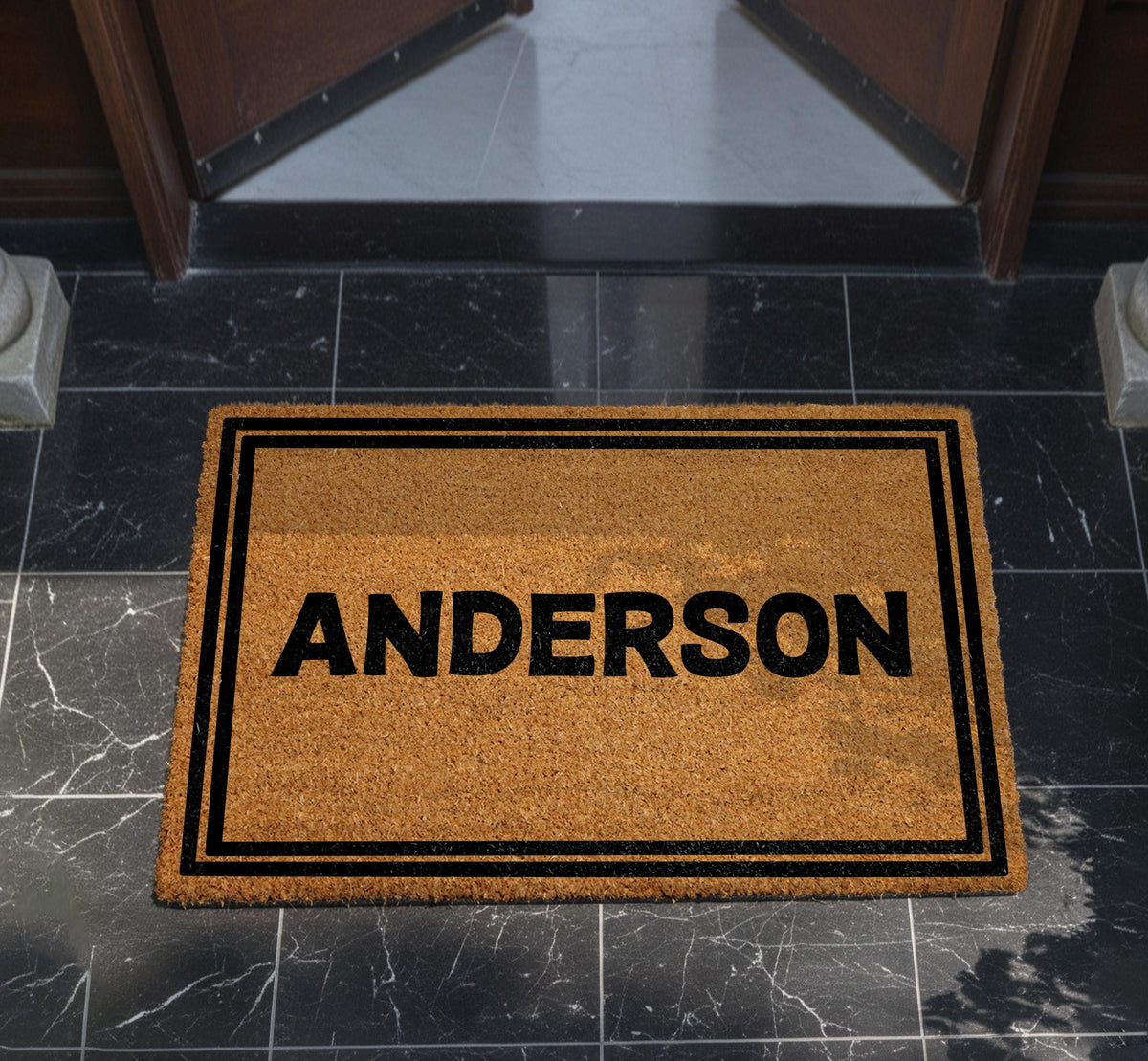 Custom Last Name Est. Year Door Mat, Family Name Doormat, Personalized Housewarming Gift