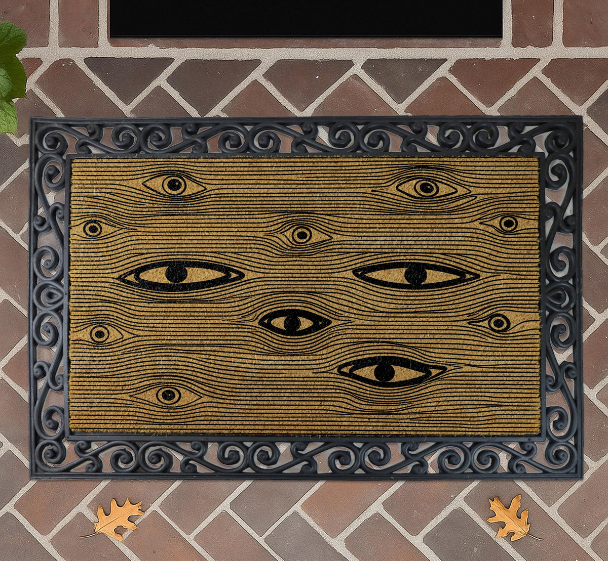 All Seeing Eye Doormat, Mystical Eyes Welcome Mat, Gothic Home Entrance Rug