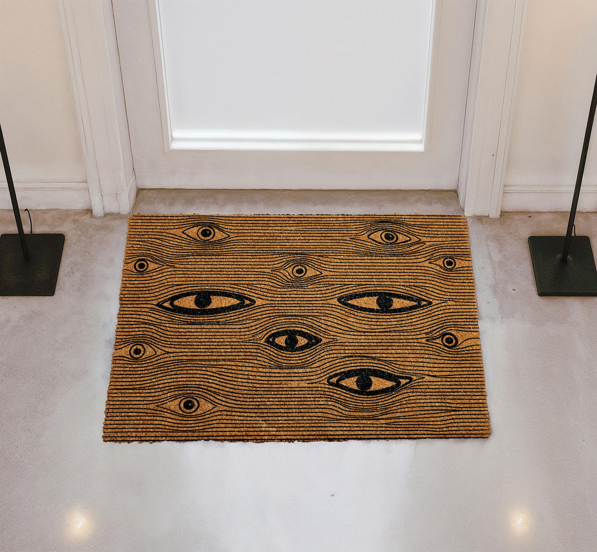 All Seeing Eye Doormat, Mystical Eyes Welcome Mat, Gothic Home Entrance Rug