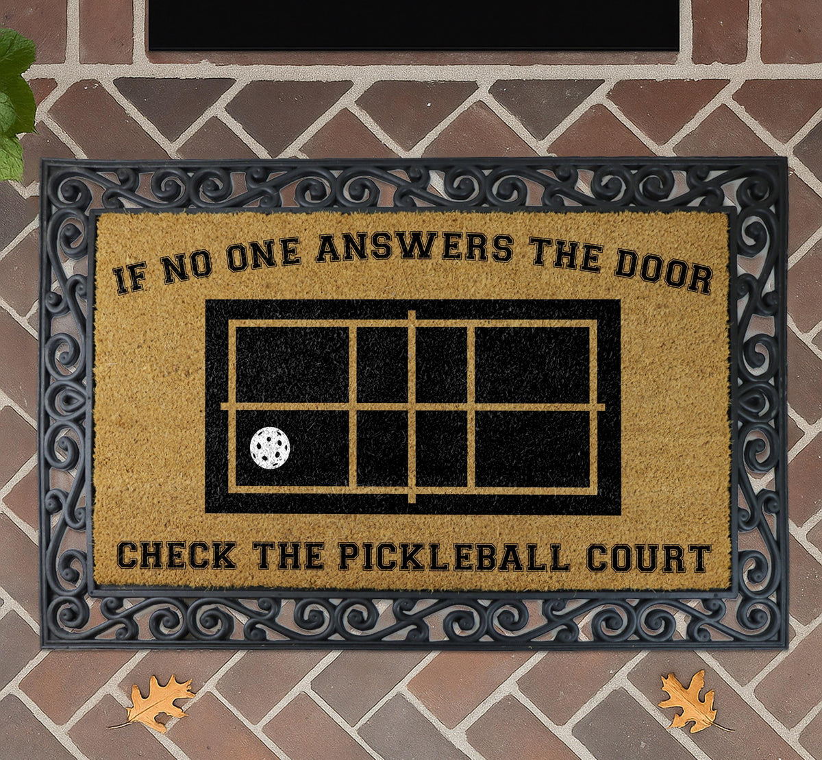 Pickleball Doormat, Check the Pickleball Court Door Mat, Pickleball Player Home Decor