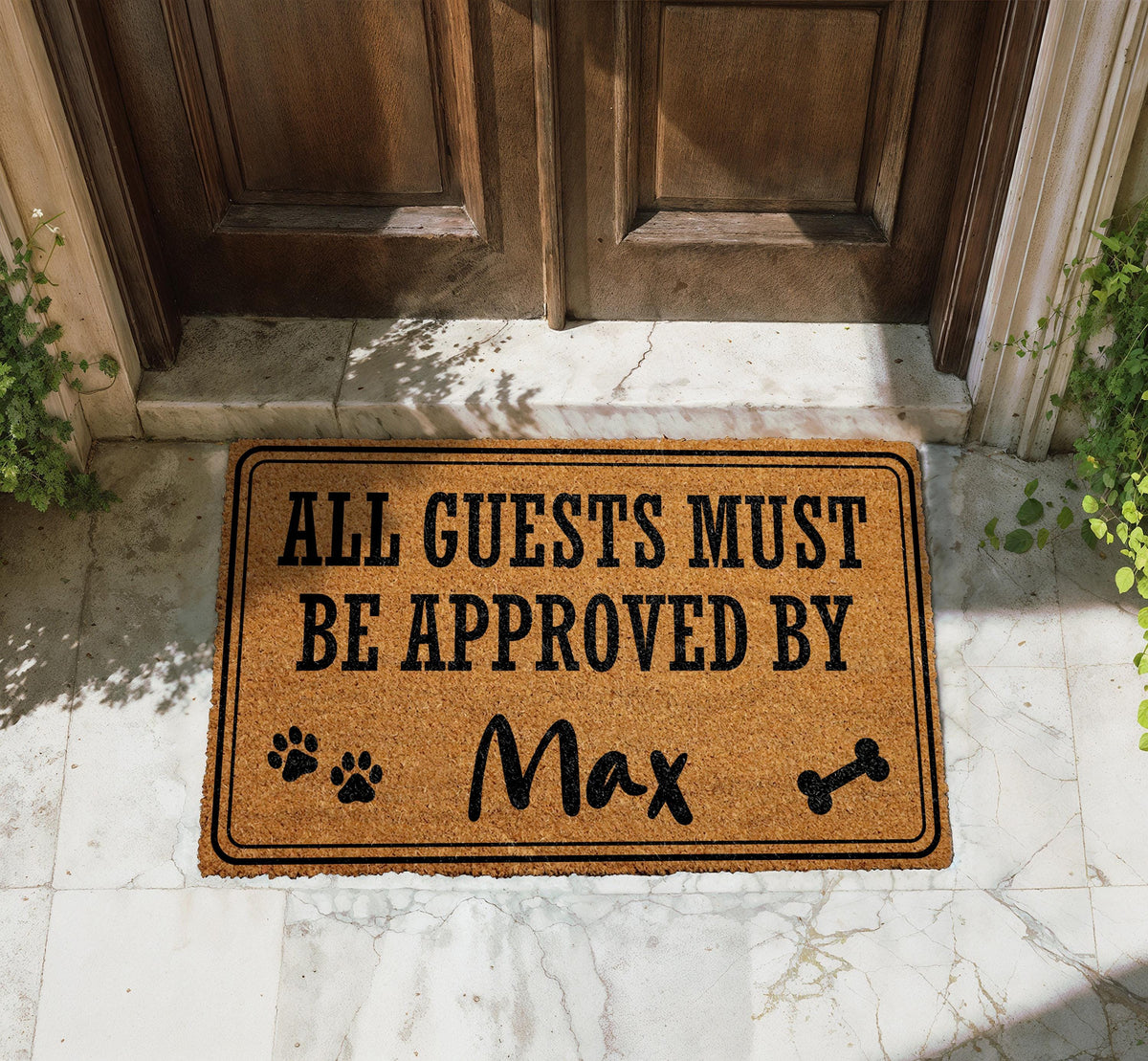 Personalized Dog Name Doormat, Custom All Guests Must Be Approved By Home Decor