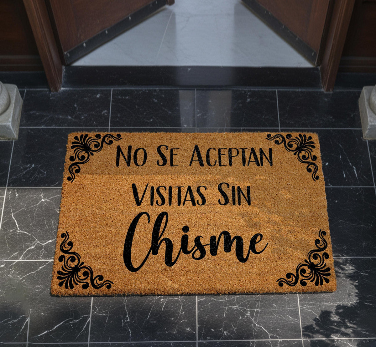 No Se Aceptan Visitas Sin Chisme Doormat, No Gossip No Entry Welcome Mat