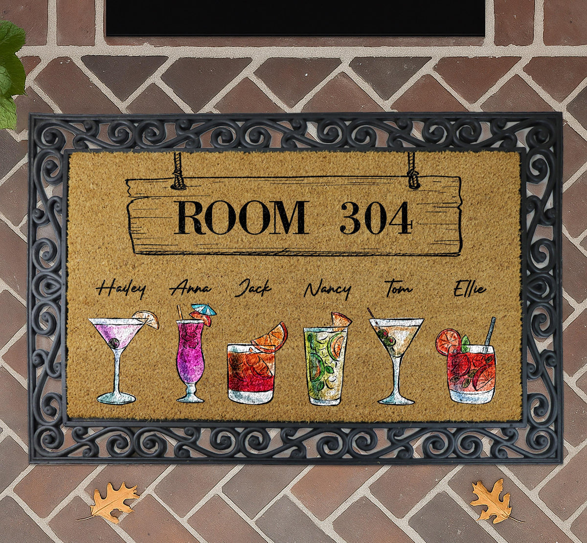Personalized Roommate Welcome Mat, Custom Dorm Room Doormat
