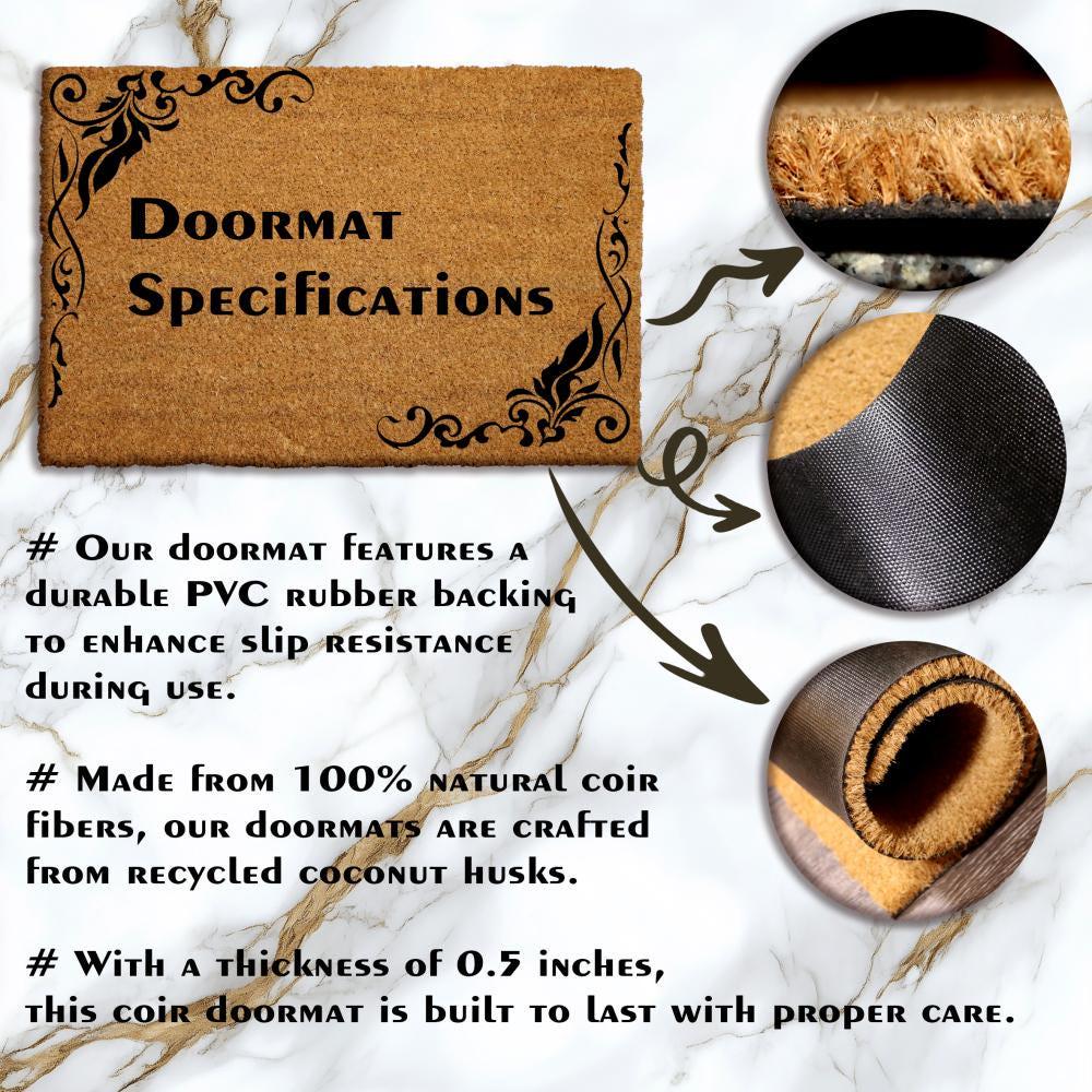 Meowdy Cat Western Doormat, Coir Welcome Rug, Pet Lover Home Decor