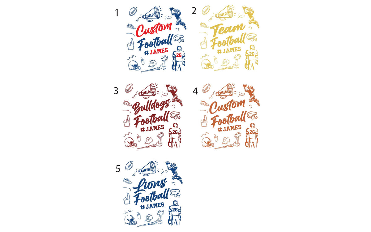 Custom Football Name Shirt, Coquette Football Team Tee, Sports Mom Sweat