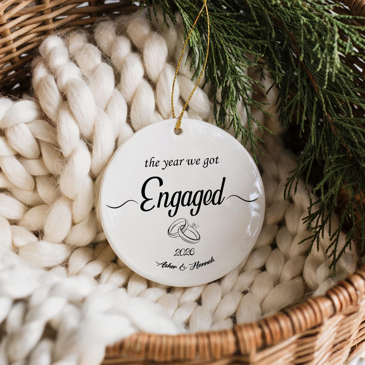 The Year We Got Engaged Ornament, Proposal Announcement Keepsake