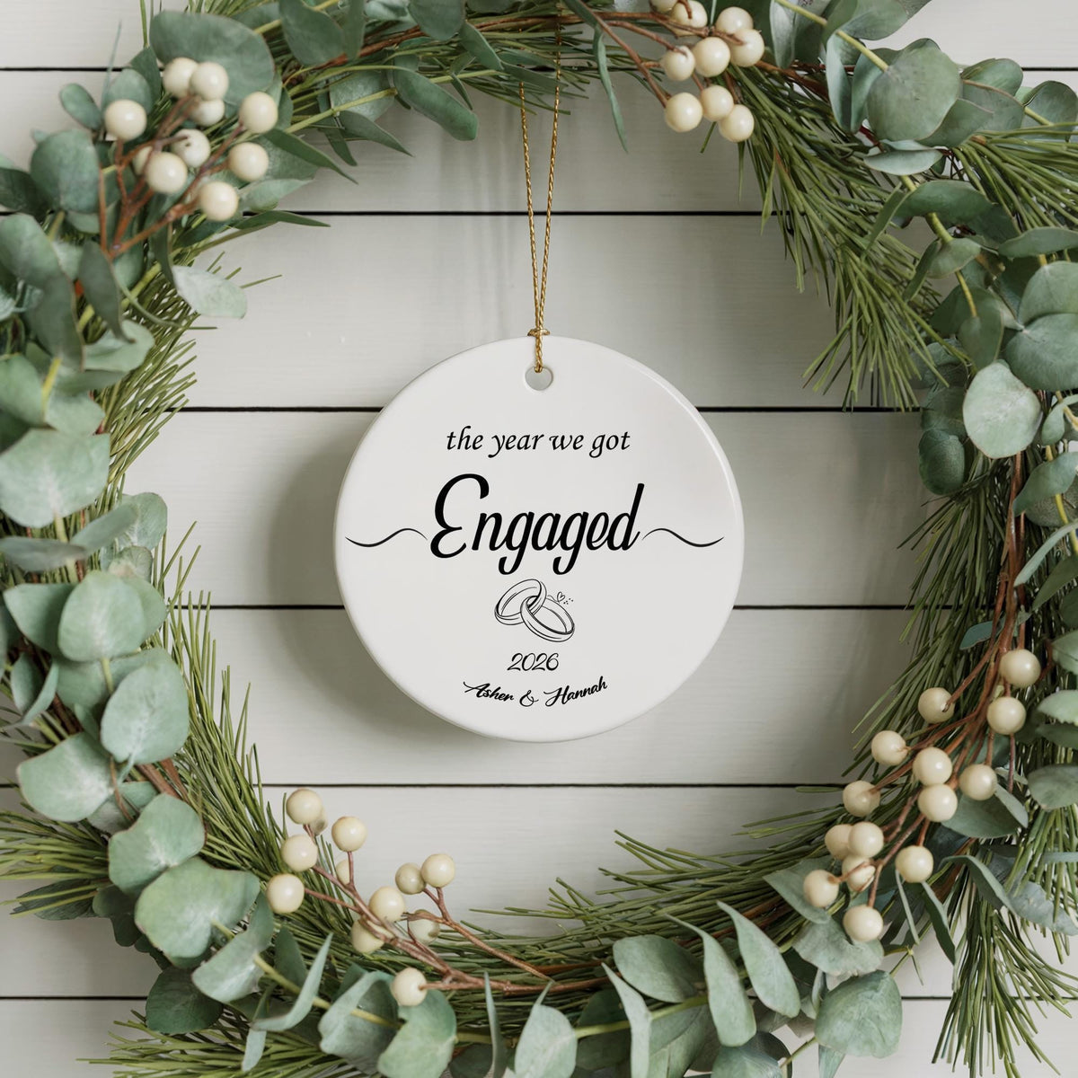The Year We Got Engaged Ornament, Proposal Announcement Keepsake