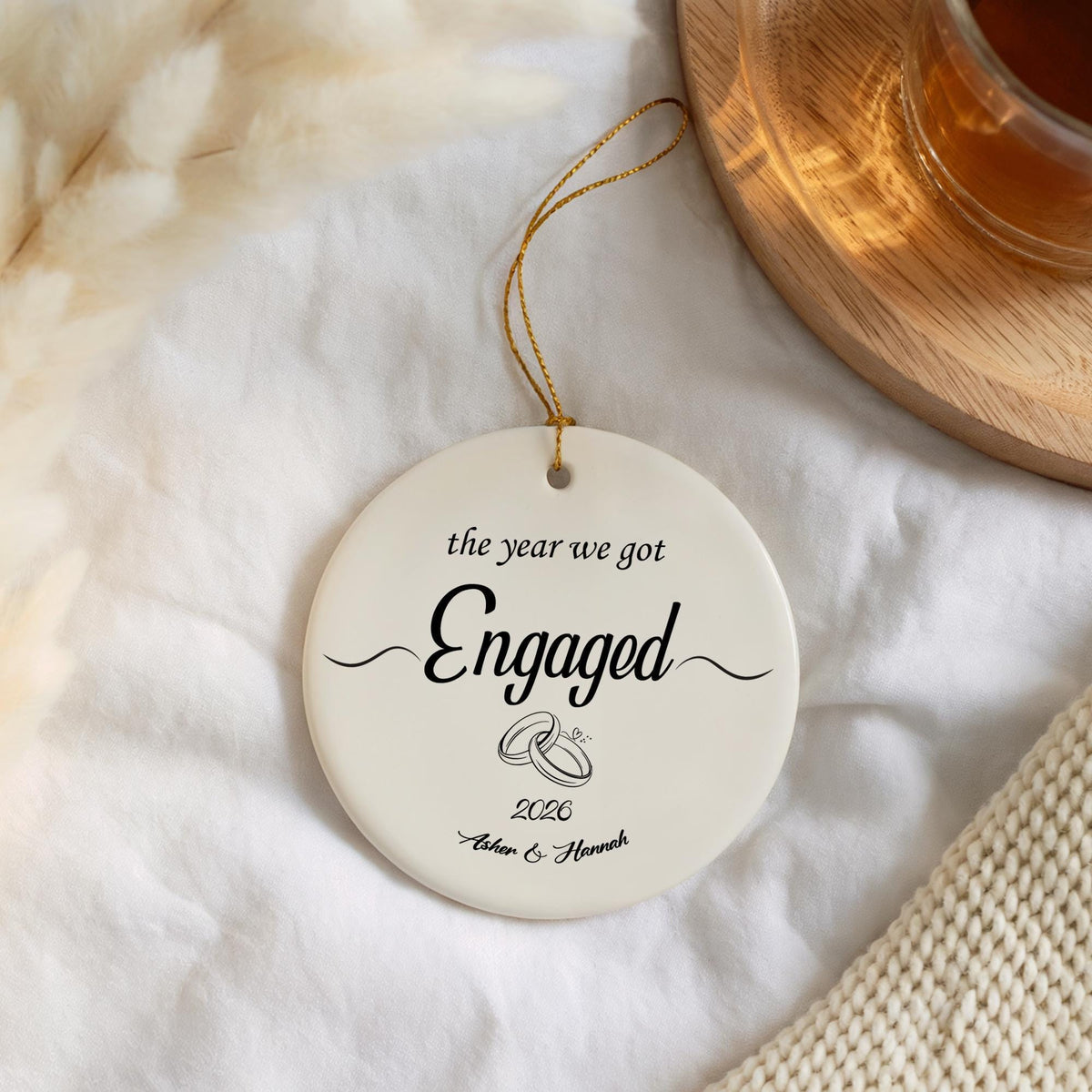 The Year We Got Engaged Ornament, Proposal Announcement Keepsake
