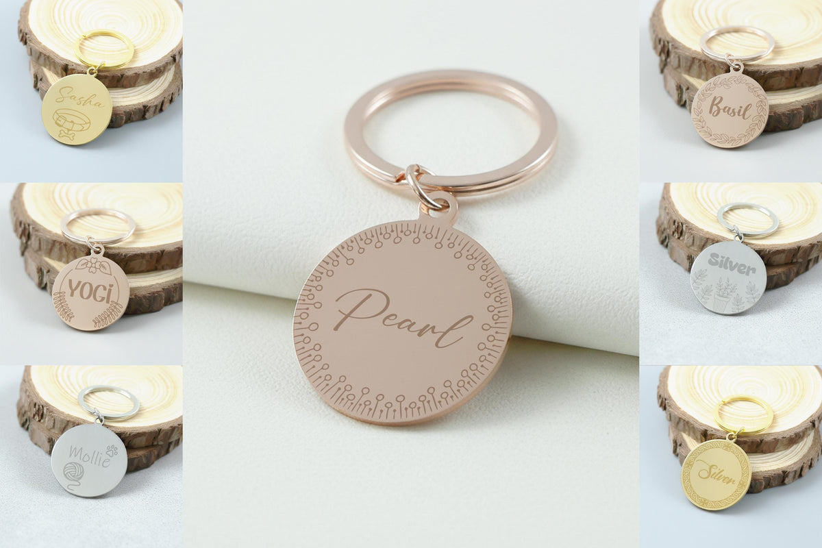 Personalized Engraved Stainless Steel Pet ID Tag, Custom Dog Cat Collar Accessory