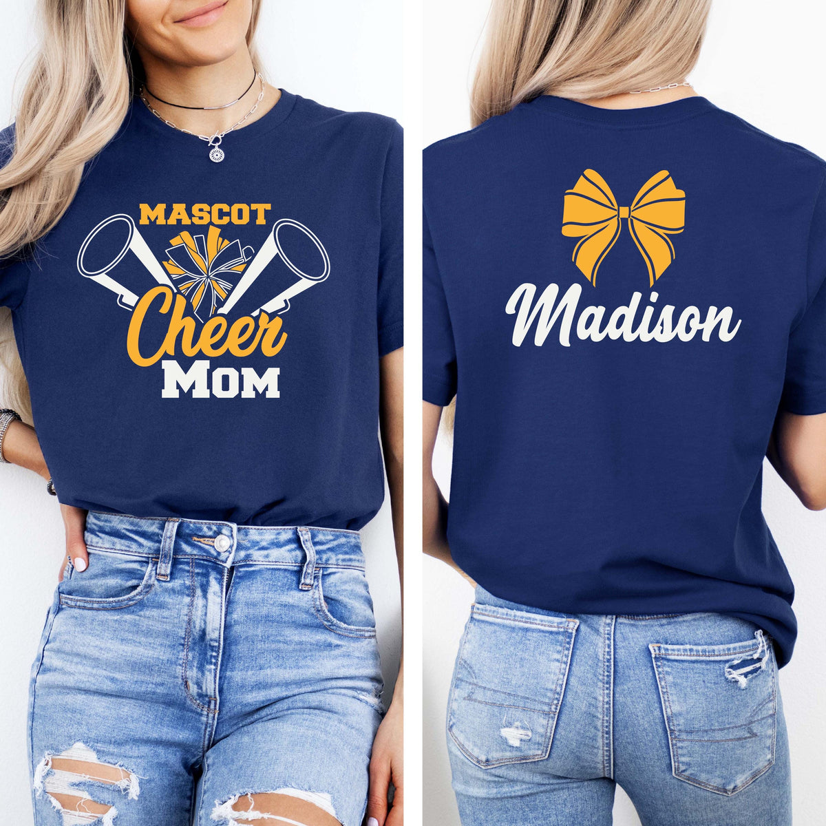 Custom Cheer T-shirt, Coquette Cheerleader Mom Tee, Cheerleading Sweatshirt
