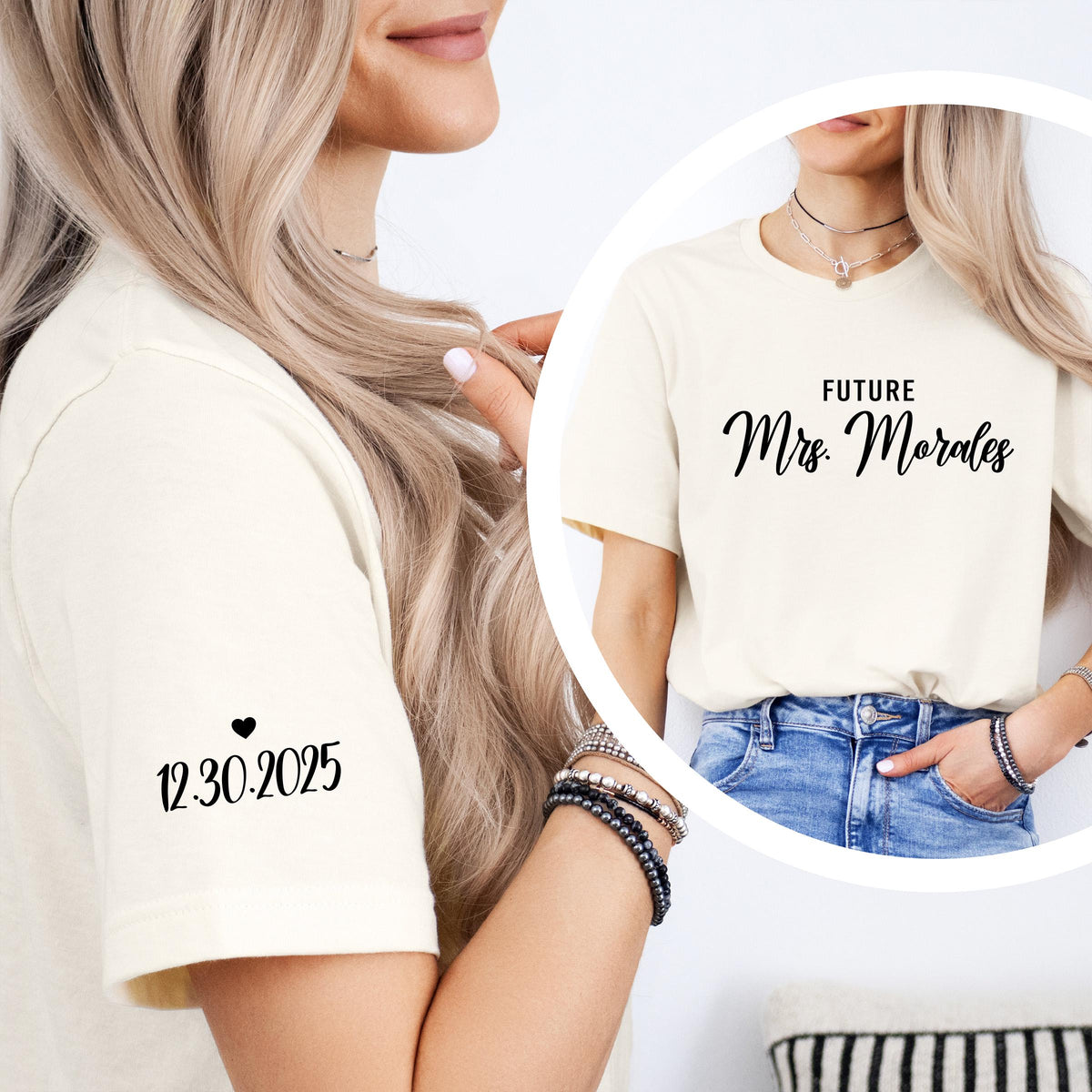 Custom Future Mrs T-shirt, I Said Yes Tee, Fiance Gift Shirt, Bachelorette Tees