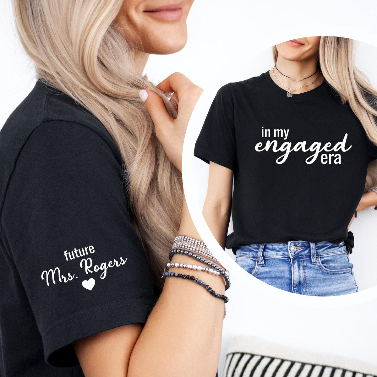 In My Engaged Era T-shirt, Custom Future Mrs. Tee, Engagement Gift Shirt