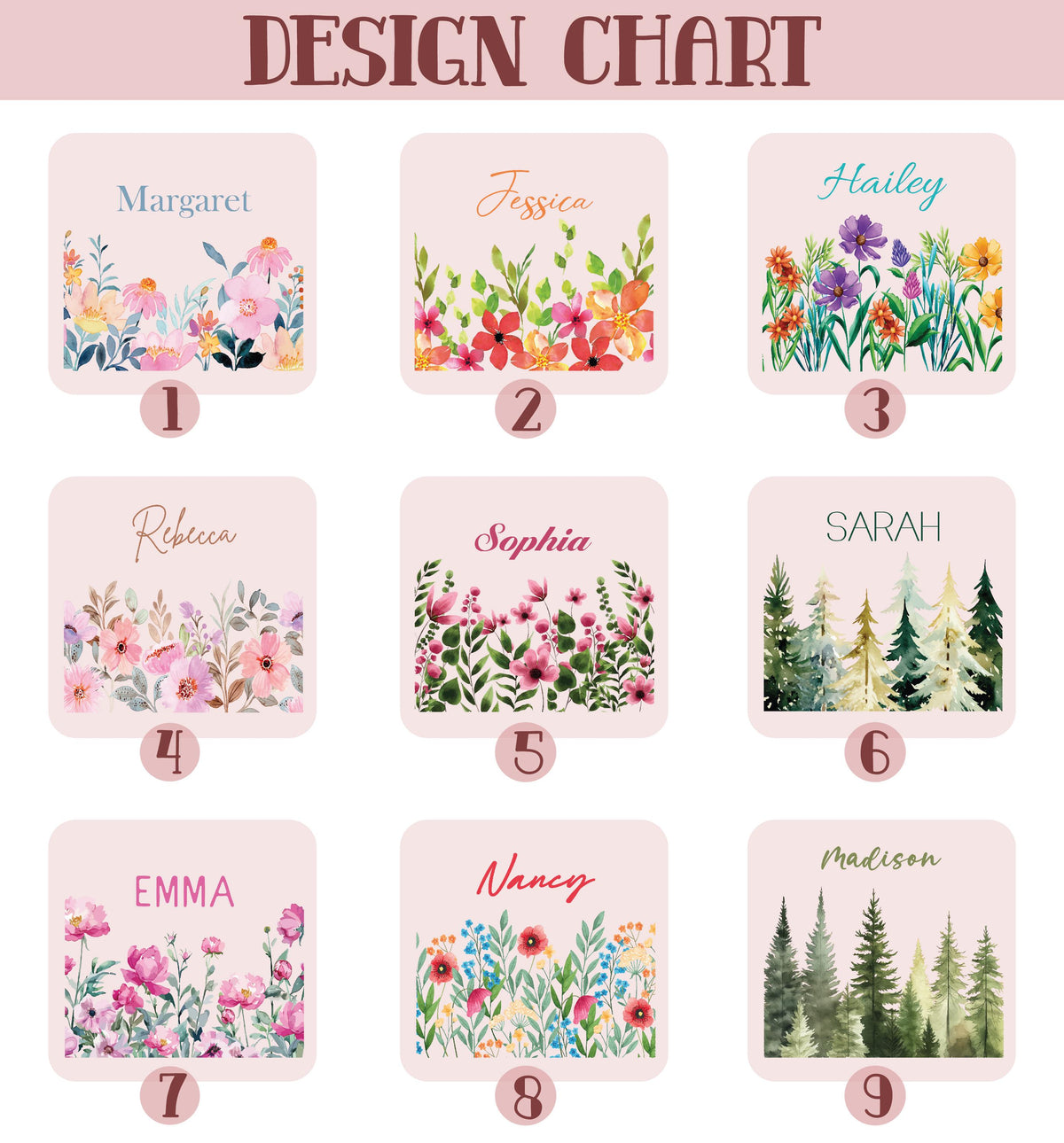 Custom Name Floral Jewelry Box, Nature Lover Travel Accessory Box