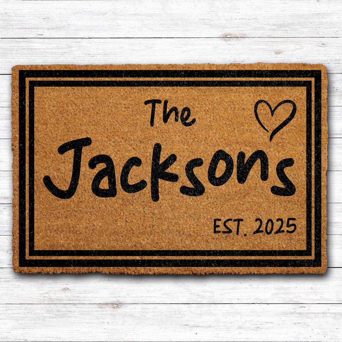 Customizable Family Name Welcome Mat, Personalized Last Name Doormat