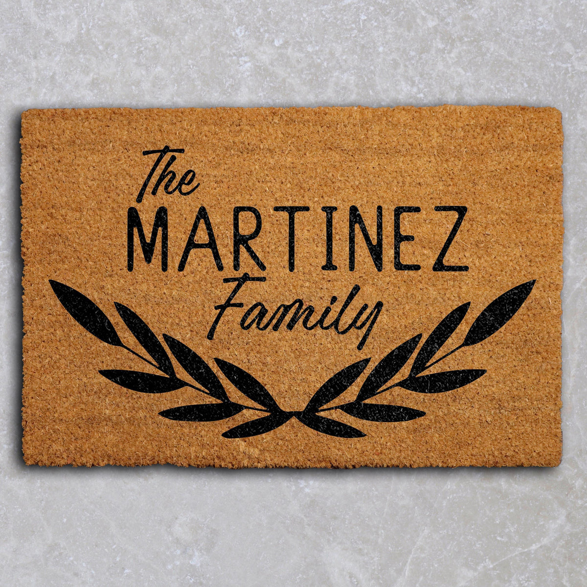 Customizable Family Name Welcome Mat, Personalized Last Name Doormat