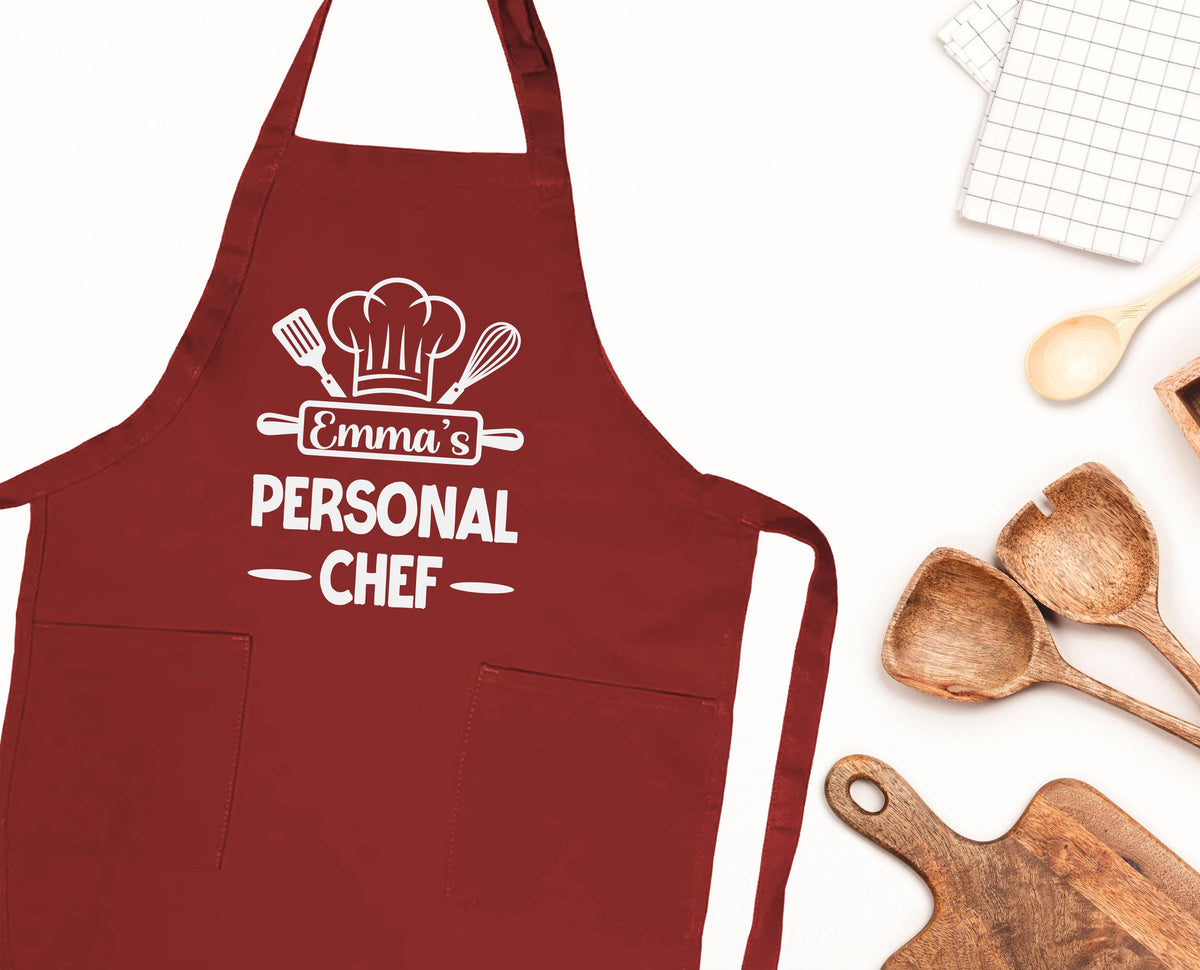 Custom Personal Chef Apron, Mom Kitchen Apron, Baking Apron, Cooking Apron Gift for Mama