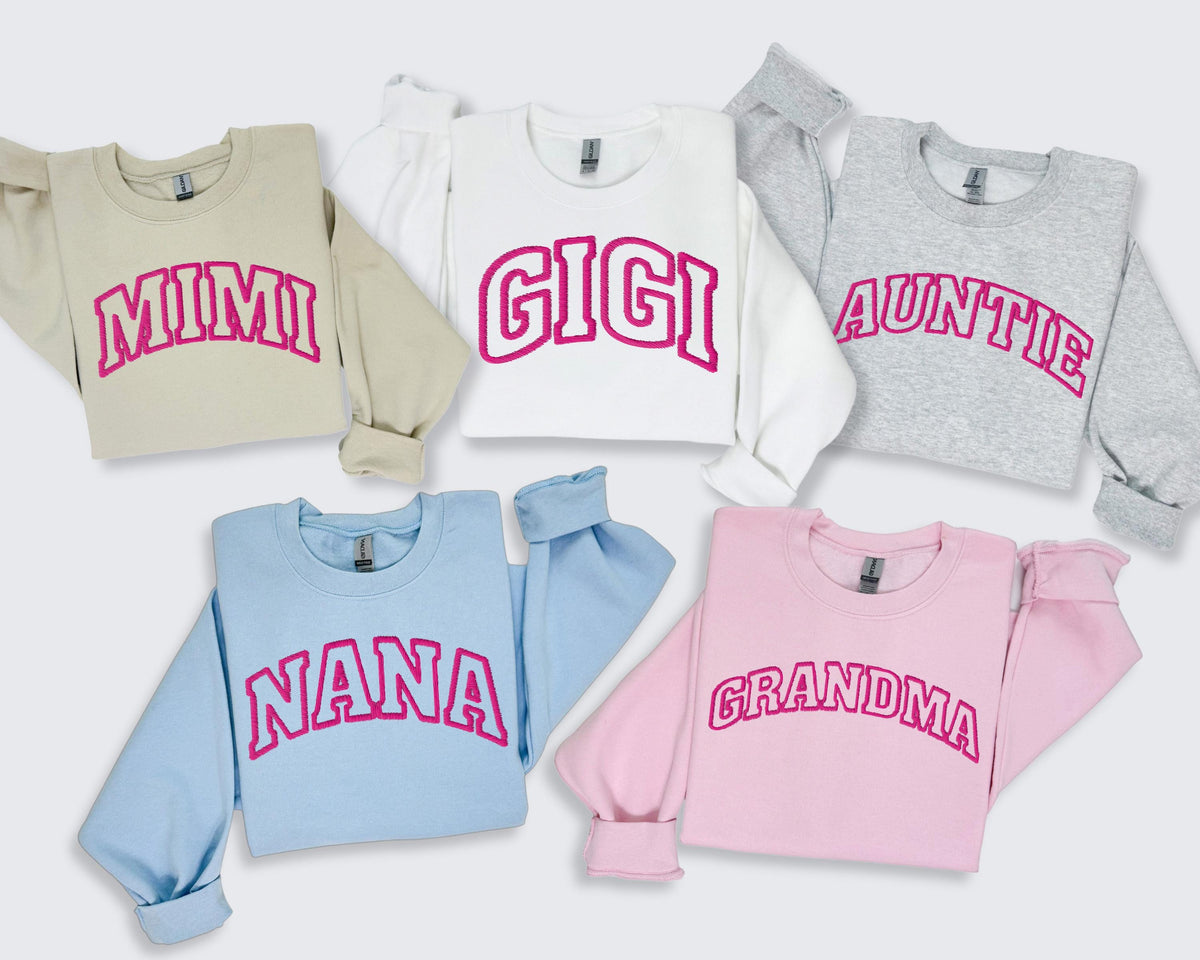 Mimi Embroidered Sweatshirt, Custom Family Embroidery Sweater, New Mimi Hoodie Gift, Personalized Gift for Mimi, Mother's Day Gift