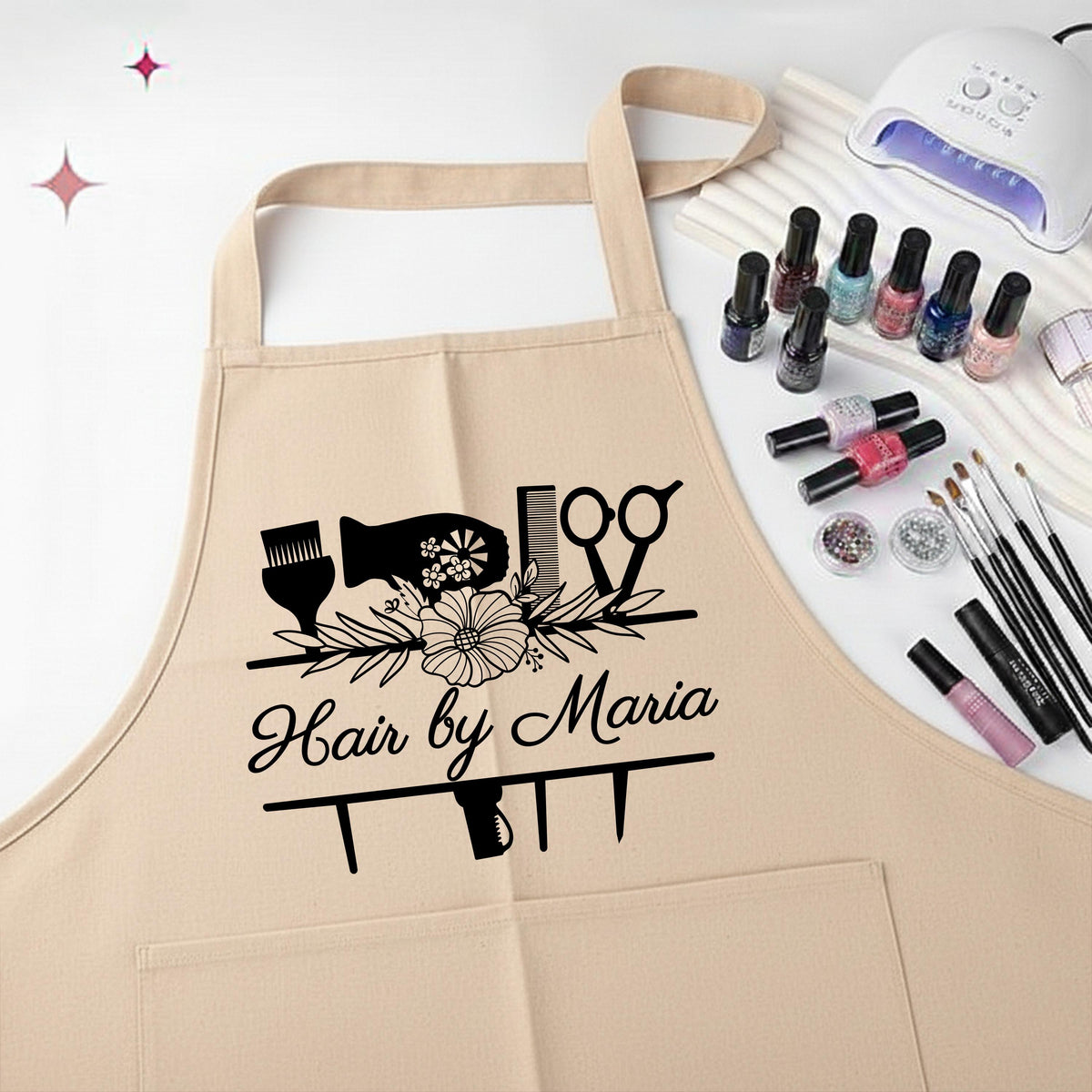 Custom Hairdresser Apron, Beauty Salon Aprons, Hair Stylist Apron, Hairdresser Gift Apron