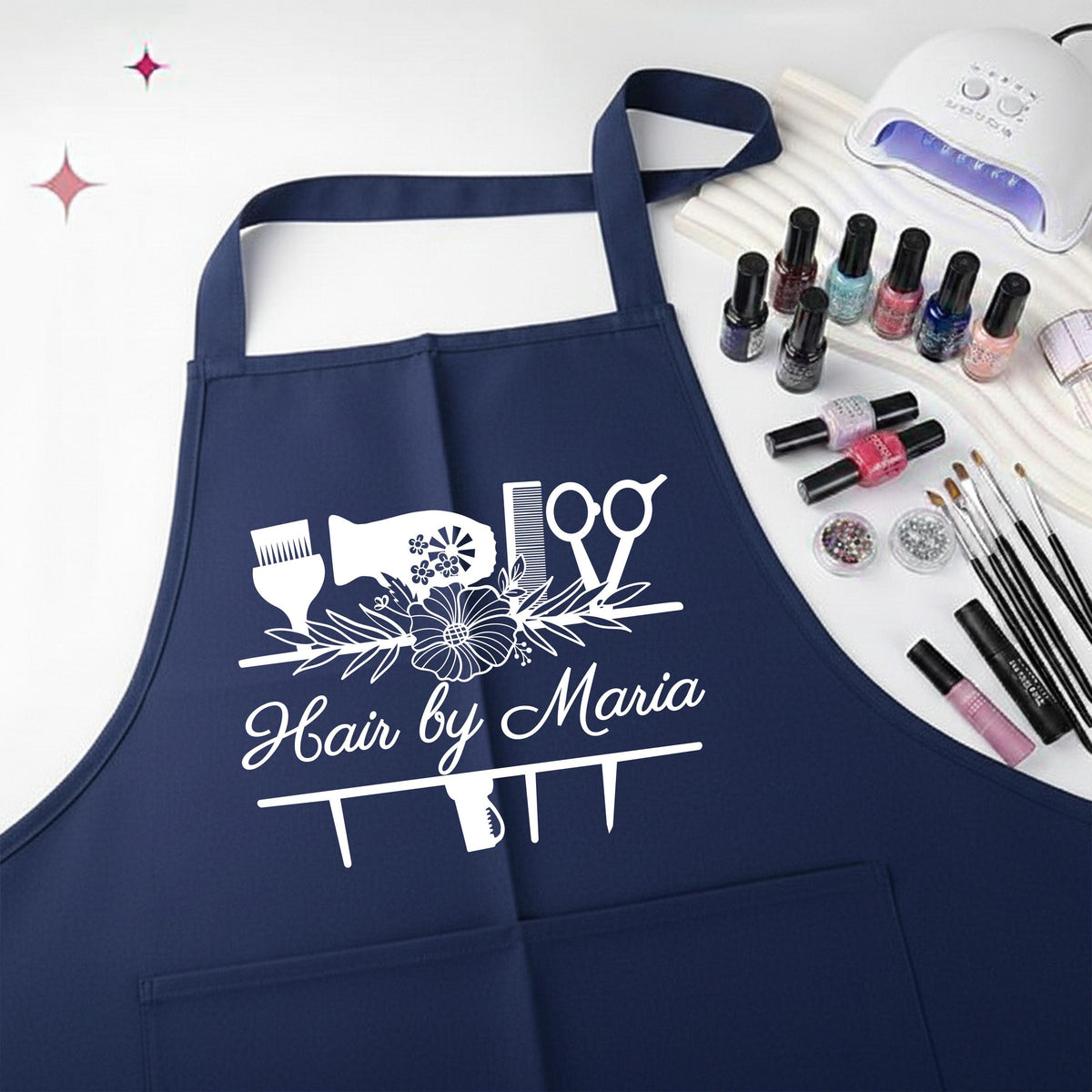 Custom Hairdresser Apron, Beauty Salon Aprons, Hair Stylist Apron, Hairdresser Gift Apron