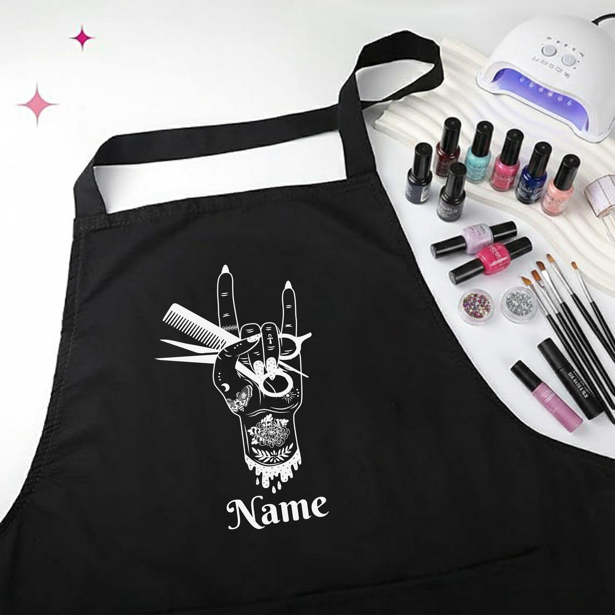 Custom Name Hair Stylist Apron, Funny Beauty Salon Aprons, Hairdresser Gift Apron