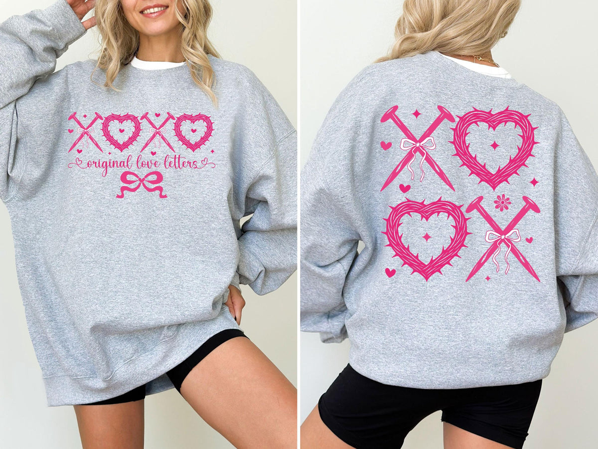 XOXO The Original Love Letters Sweatshirt, Christian Valentines Day Sweater, Jesus Love Hoodie, Faith Based Sweater, Bible Verse Sweater