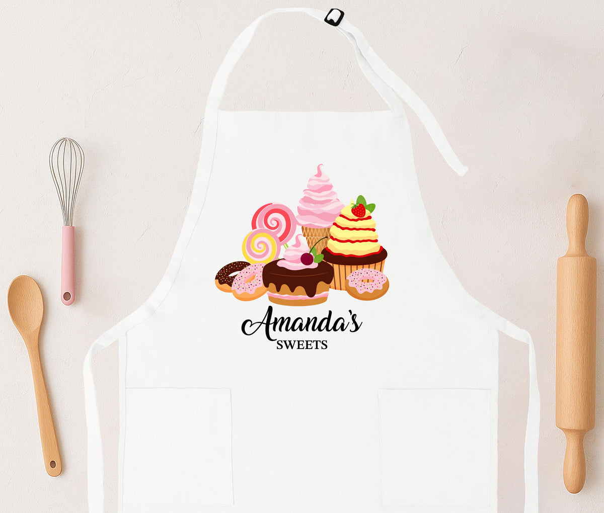 Personalised Pastry Chef Apron, Cooking Lover Gift Apron, Sweet Bakery Apron