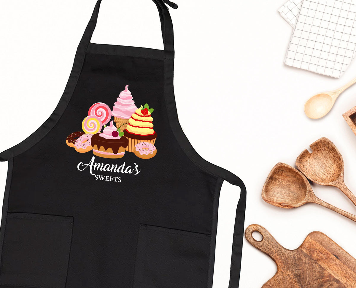 Personalised Pastry Chef Apron, Cooking Lover Gift Apron, Sweet Bakery Apron
