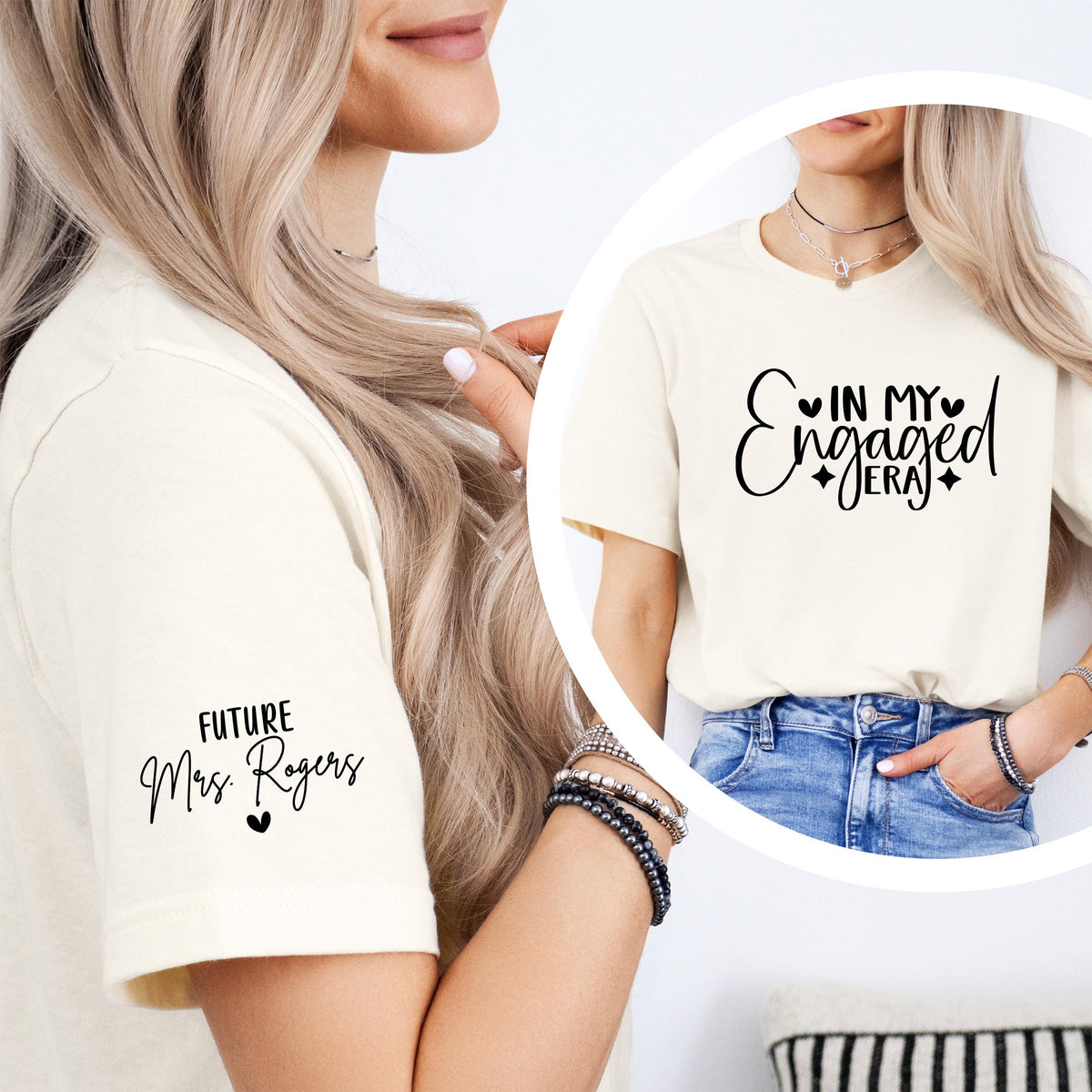 In My Engaged Era Shirt, Personalized Future Mrs. Tee, Engagement Gift
