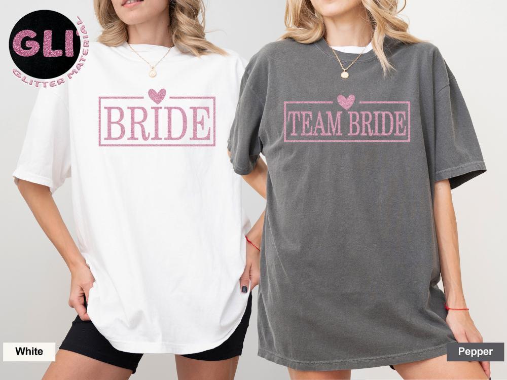 Comfort Colors® Bride Shirt, Cute Team Bride T-shirt, Bachelorette Tank Top, Wedding Party Tee, Bride Tribe Gift, Bridal Party Long Sleeve