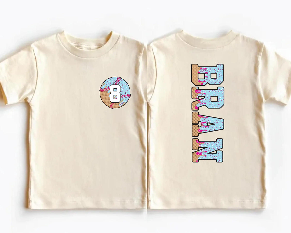Personalized Baseball Drip Name and Number Shirt